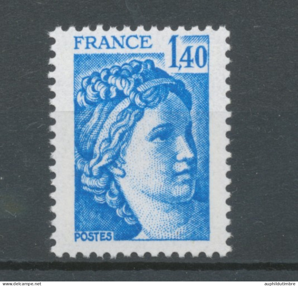 Type Sabine N°1975a 1f.40 Bleu Gomme Tropicale Y1975a - Unused Stamps
