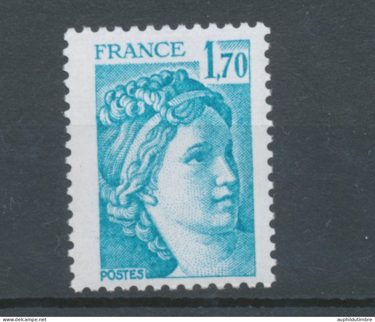 Type Sabine N°1976a 1f.70 Bleu Clair Gomme Tropicale Y1976a - Unused Stamps