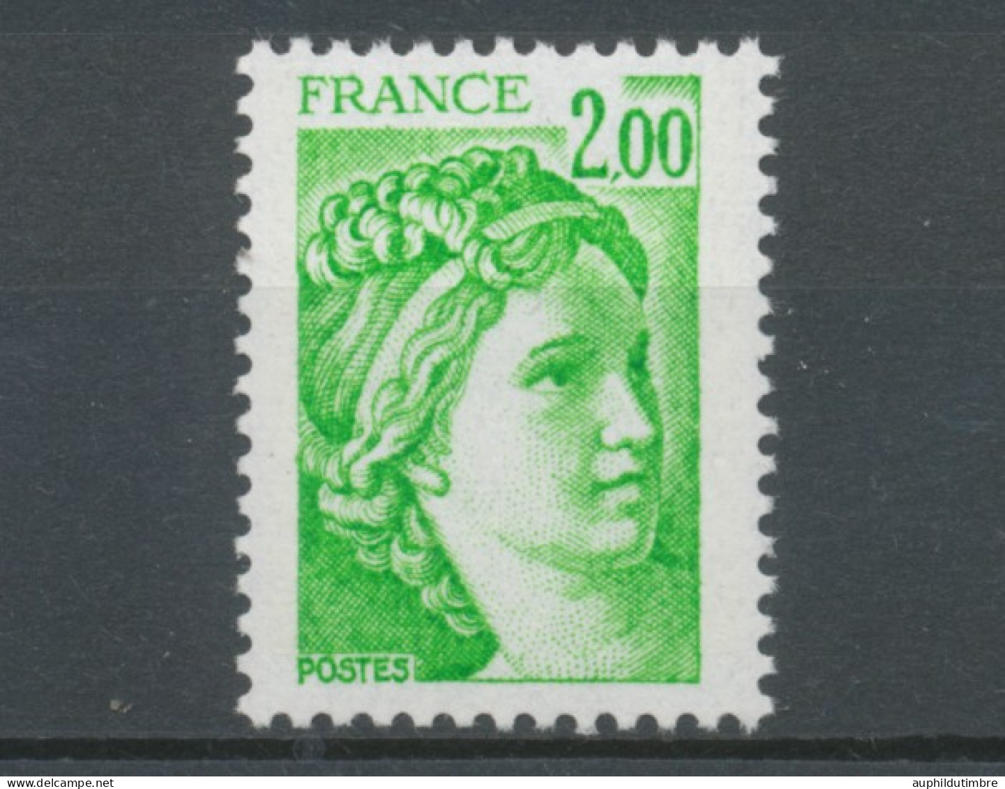 Type Sabine N°1977a 2f Vert-jaune Gomme Tropicale Y1977a - Unused Stamps