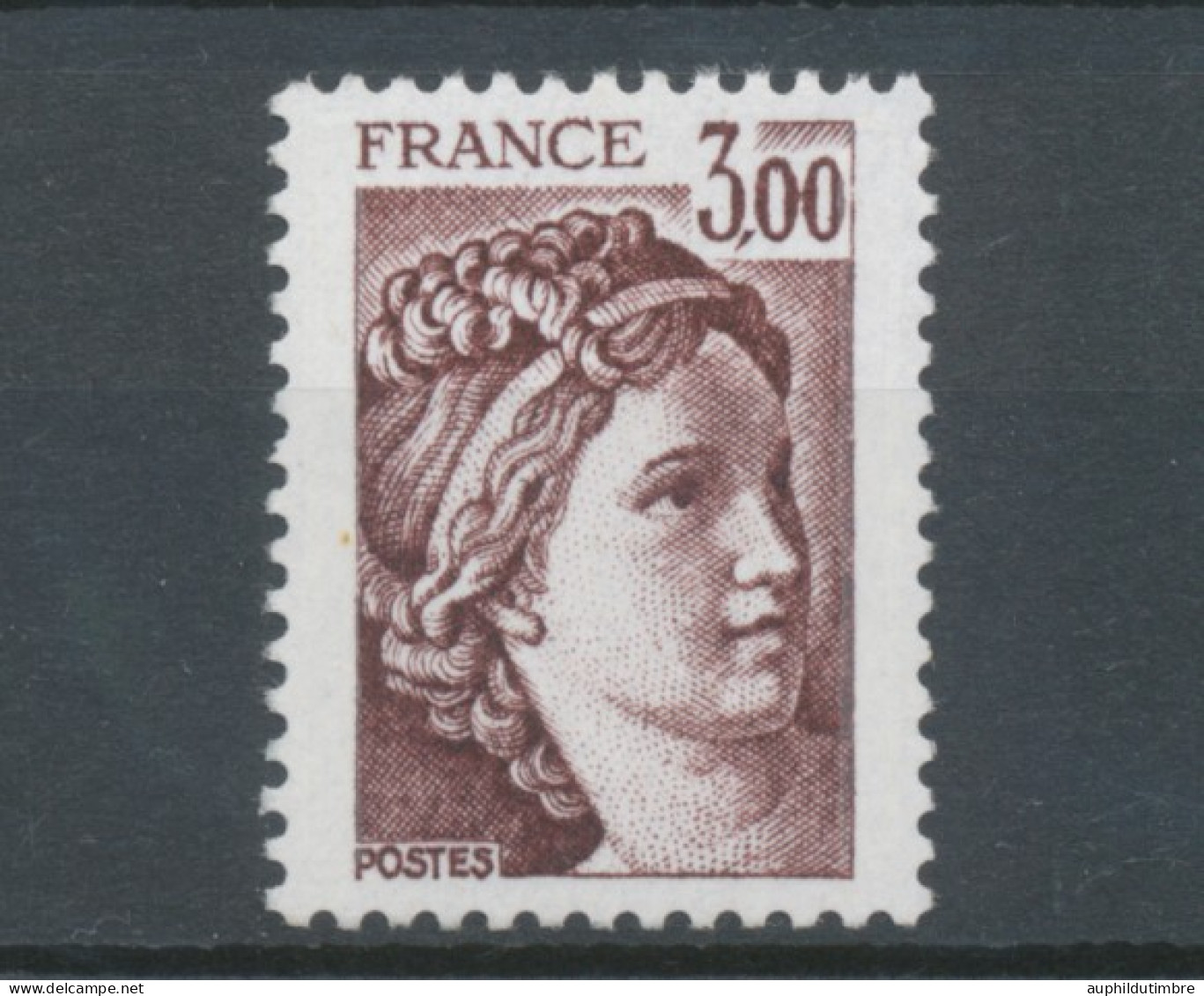 Type Sabine N°1979a 3f Brun Gomme Tropicale Y1979a - Unused Stamps