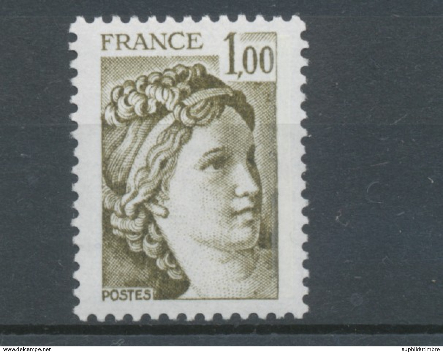 Type Sabine N°2057b 1f Olive Gomme Tropicale Y2057b - Unused Stamps