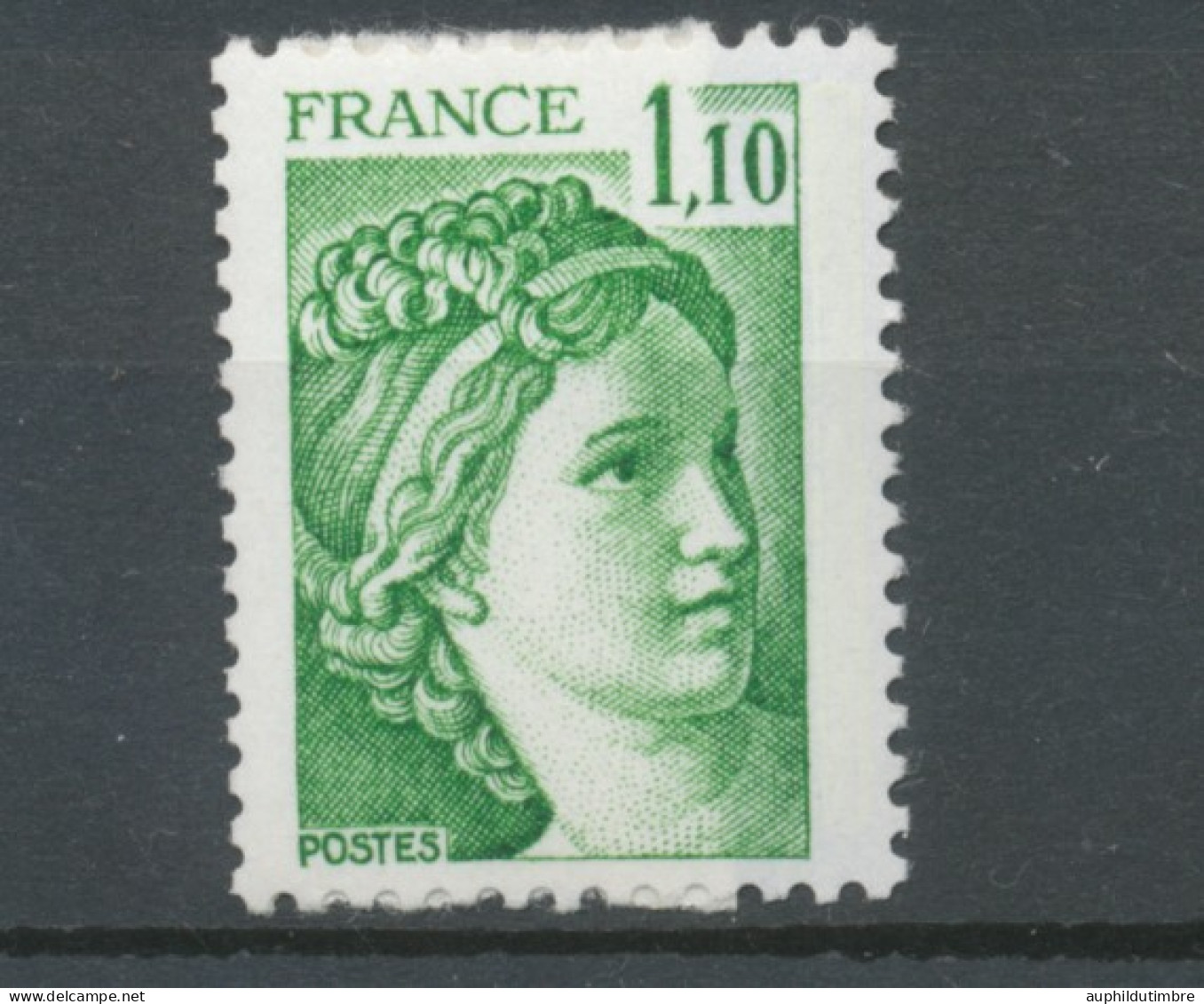 Type Sabine N°2058b 1f.10 Vert Gomme Tropicale Y2058b - Unused Stamps