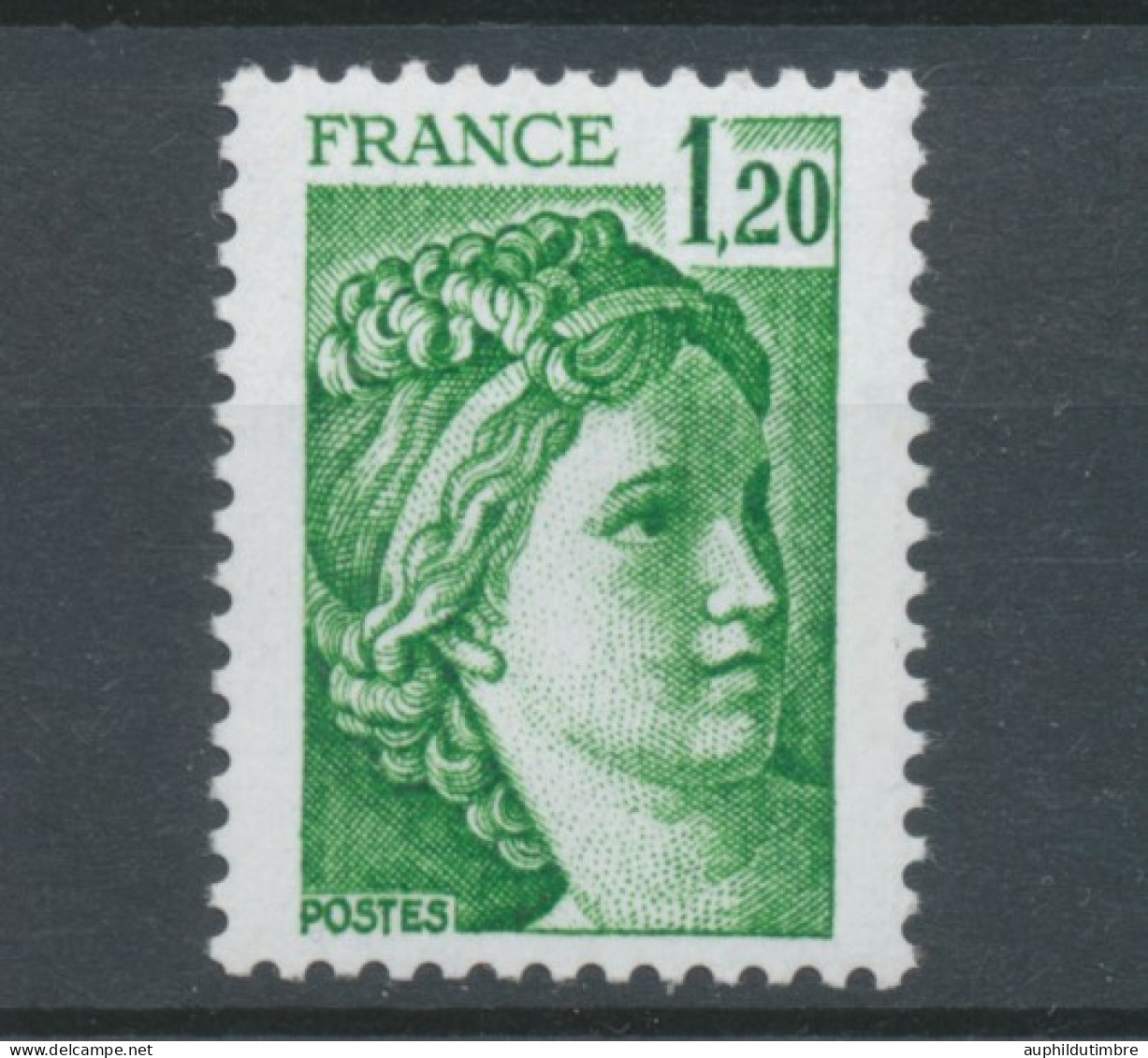 Type Sabine N°2101b 1f.20 Vert Gomme Tropicale Y2101b - Unused Stamps
