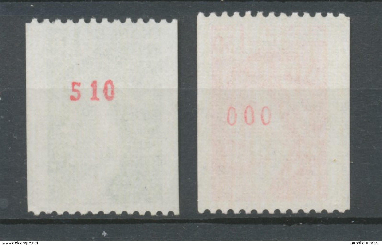 Type Sabine N°2062a + N°2063a N° Rouge Au Verso Y2063aS - Unused Stamps