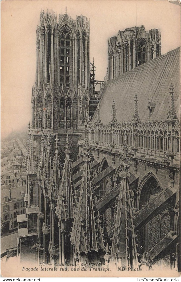 FRANCE - Reims - Cathédrale De Reims - Façade Latérale Sud - Vue Du Transept - Carte Postale Ancienne - Reims