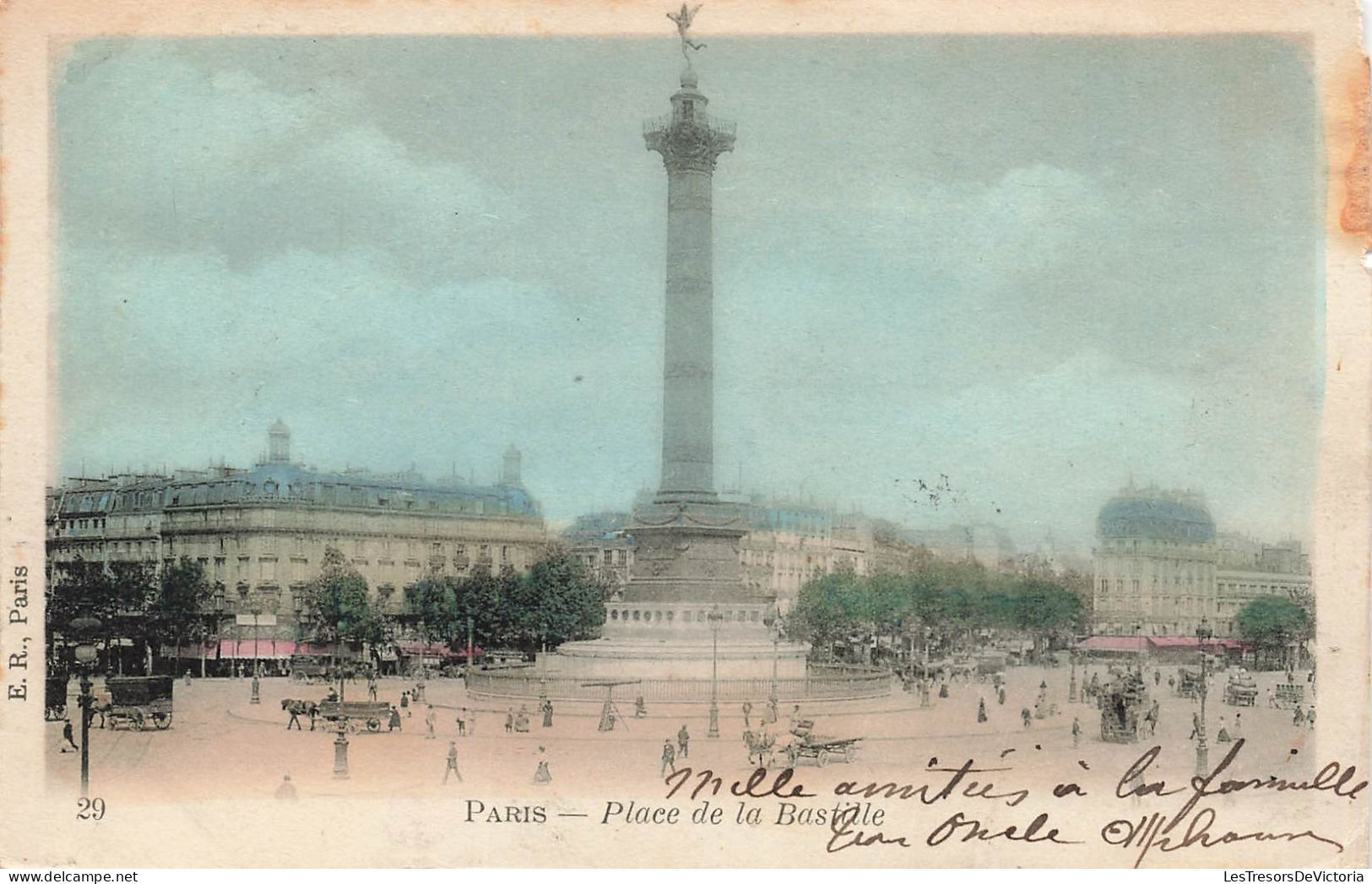 FRANCE - Paris - Place De La Bastille - Colorisé - Carte Postale Ancienne - Other Monuments