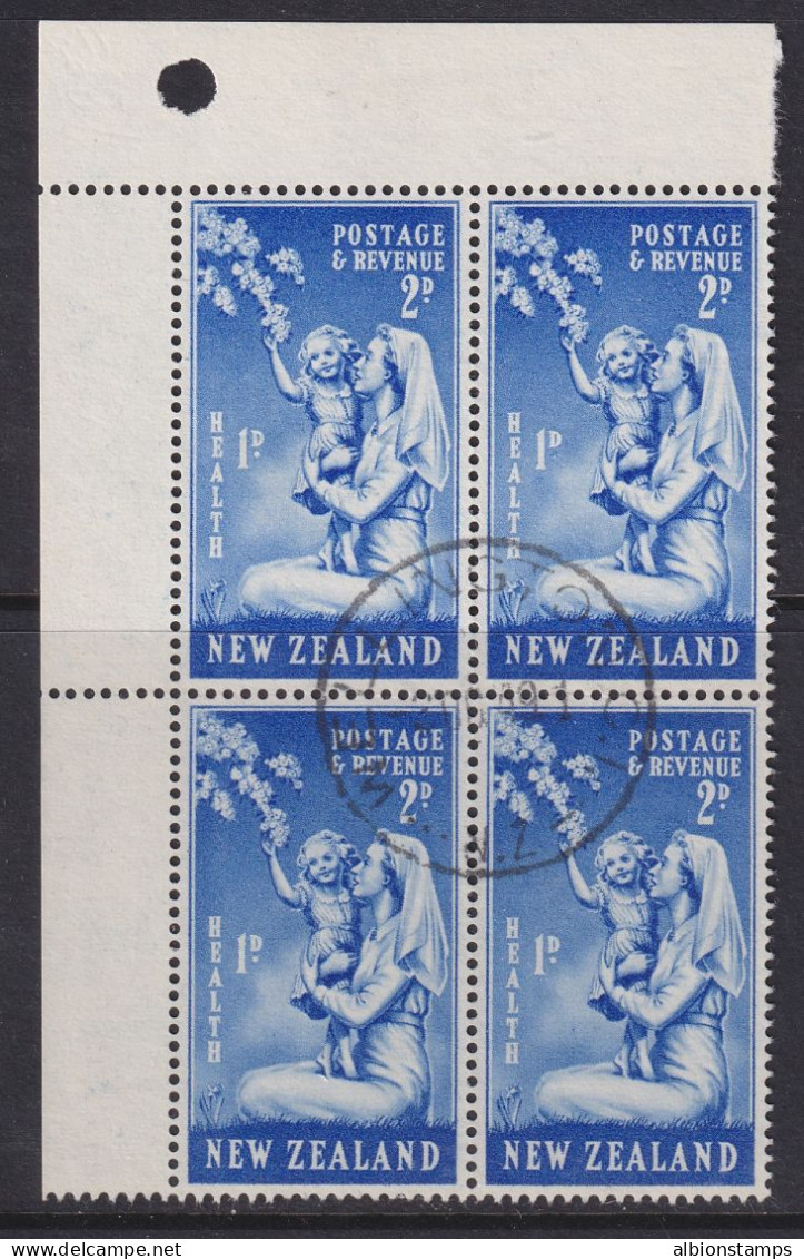 New Zealand, SG 699a, Used Block "No Stop" Variety - Used Stamps