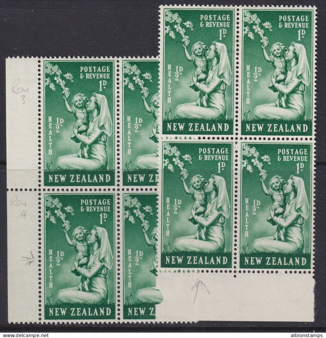 New Zealand, CP T21a(Z) And (Y), MNH (var Only), Two Printing Flaws - Neufs