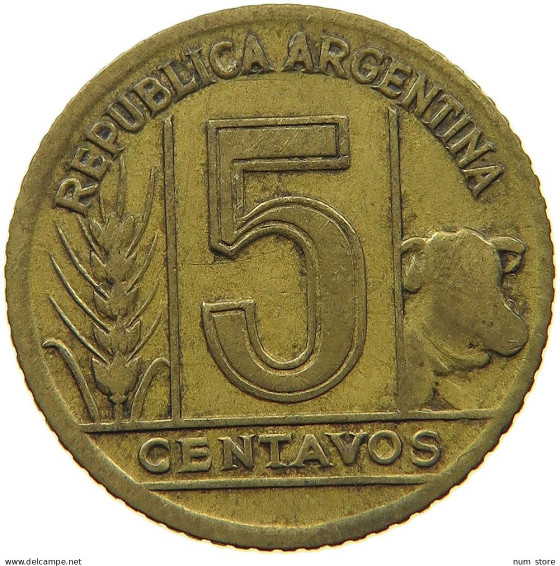 ARGENTINA 5 CENTAVOS 1944 #s060 0449 - Argentine