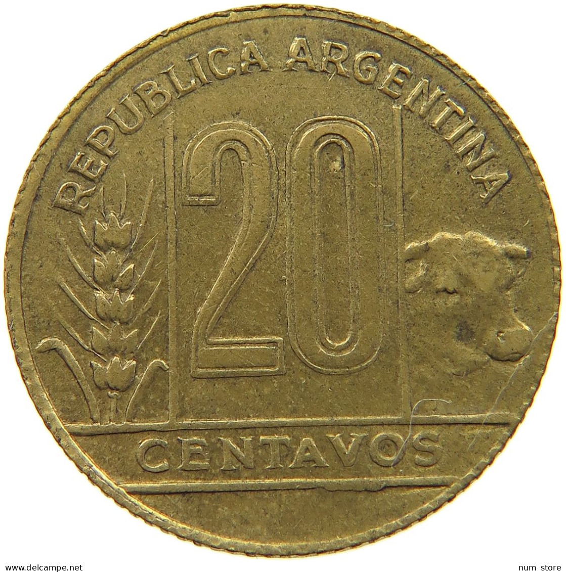 ARGENTINA 20 CENTAVOS 1949 #s060 0567 - Argentine