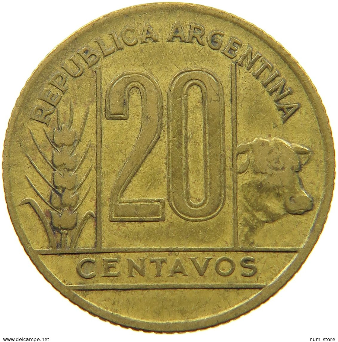 ARGENTINA 20 CENTAVOS 1944 #s060 0563 - Argentine