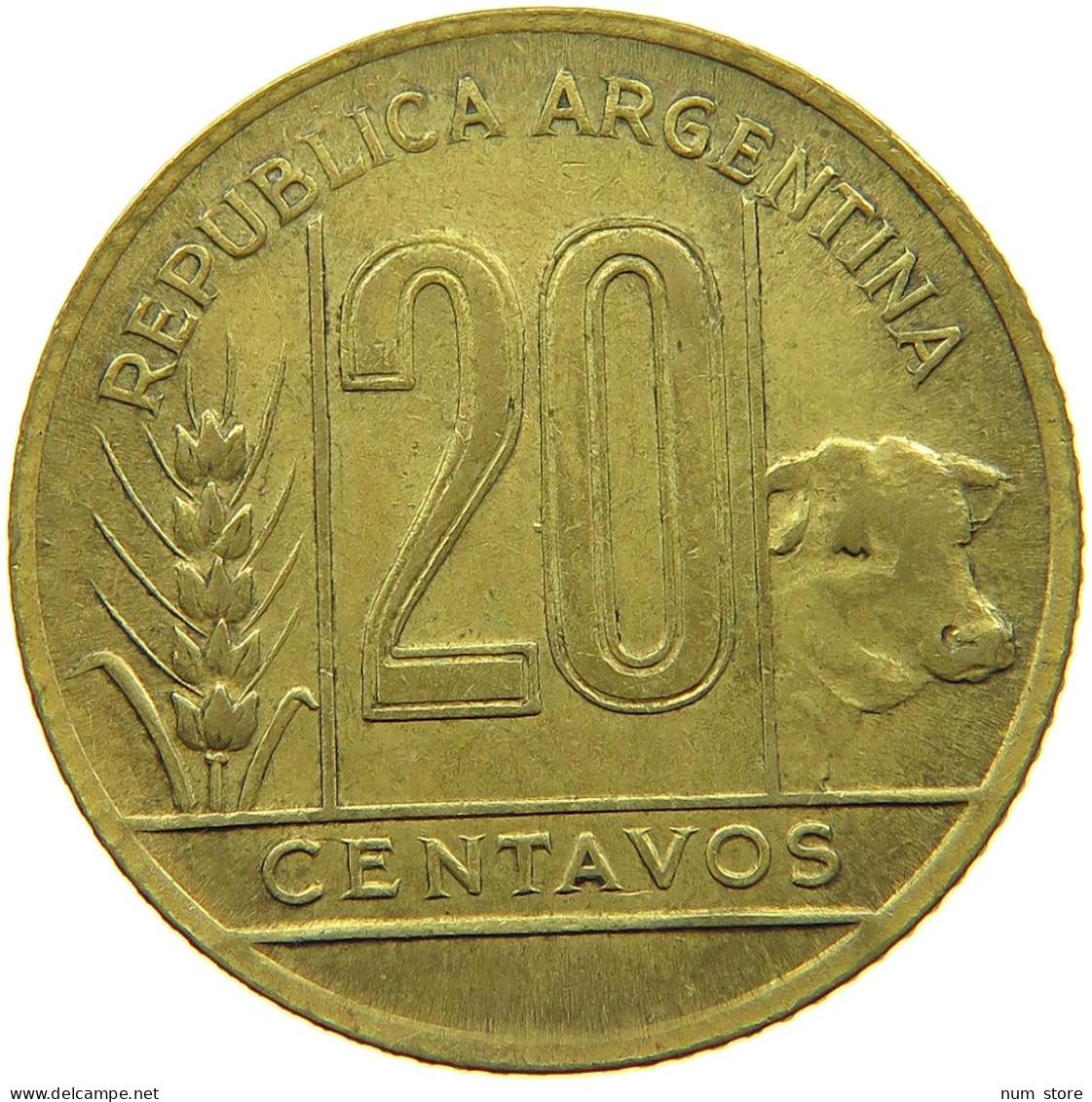 ARGENTINA 20 CENTAVOS 1944 TOP #c011 0843 - Argentine