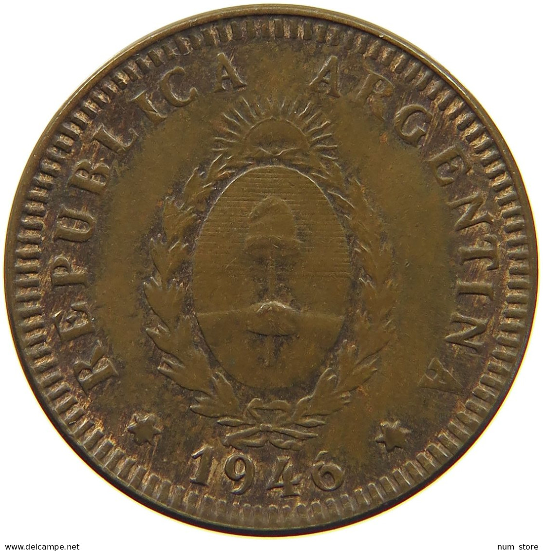 ARGENTINA 2 CENTAVOS 1946 TOP #c011 0215 - Argentine