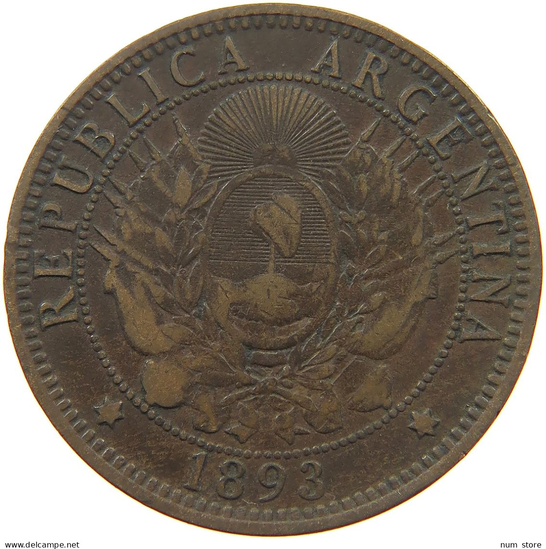 ARGENTINA 2 CENTAVOS 1893 #a041 0341 - Argentine