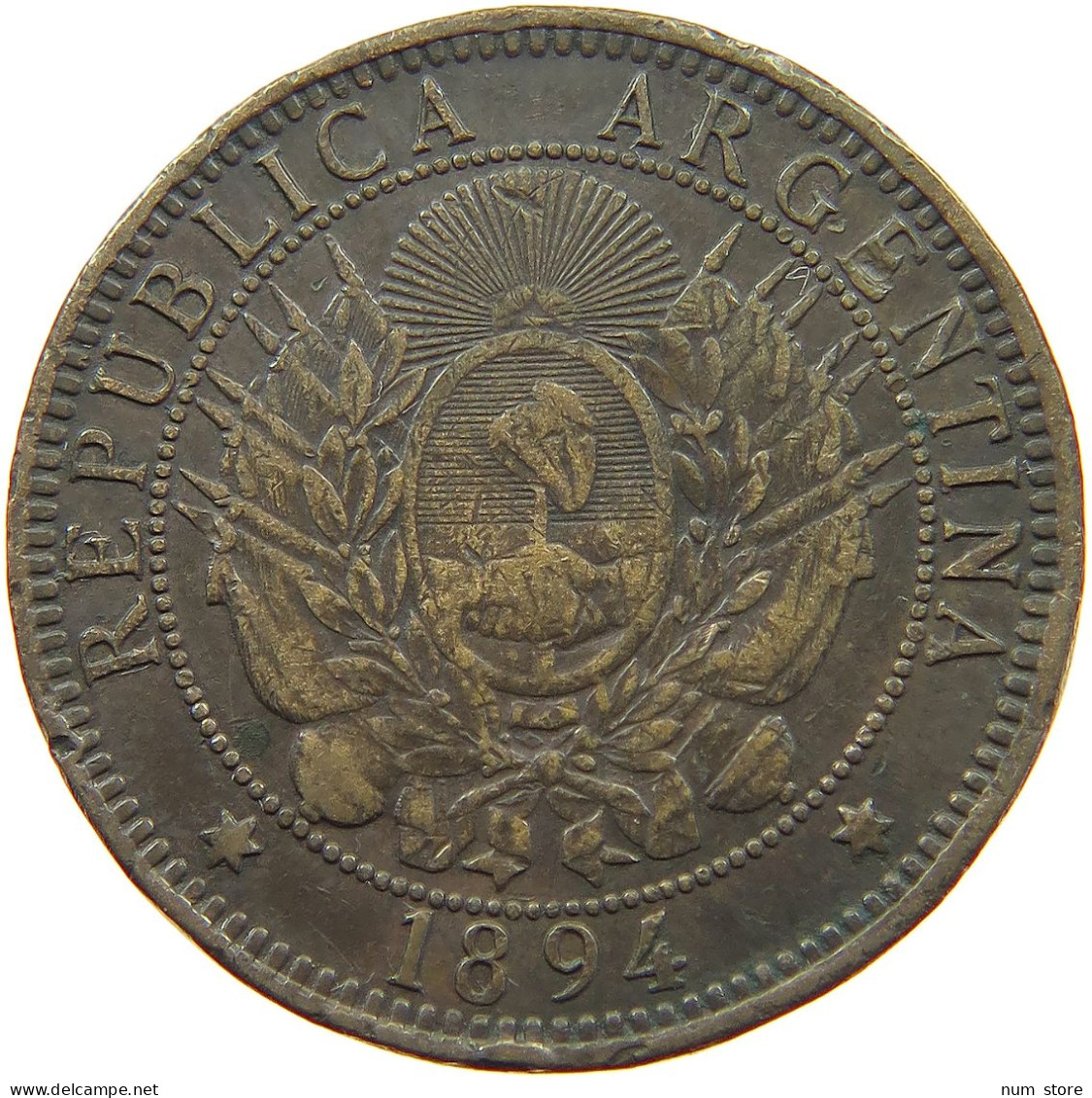 ARGENTINA 2 CENTAVOS 1894 #a007 0111 - Argentine