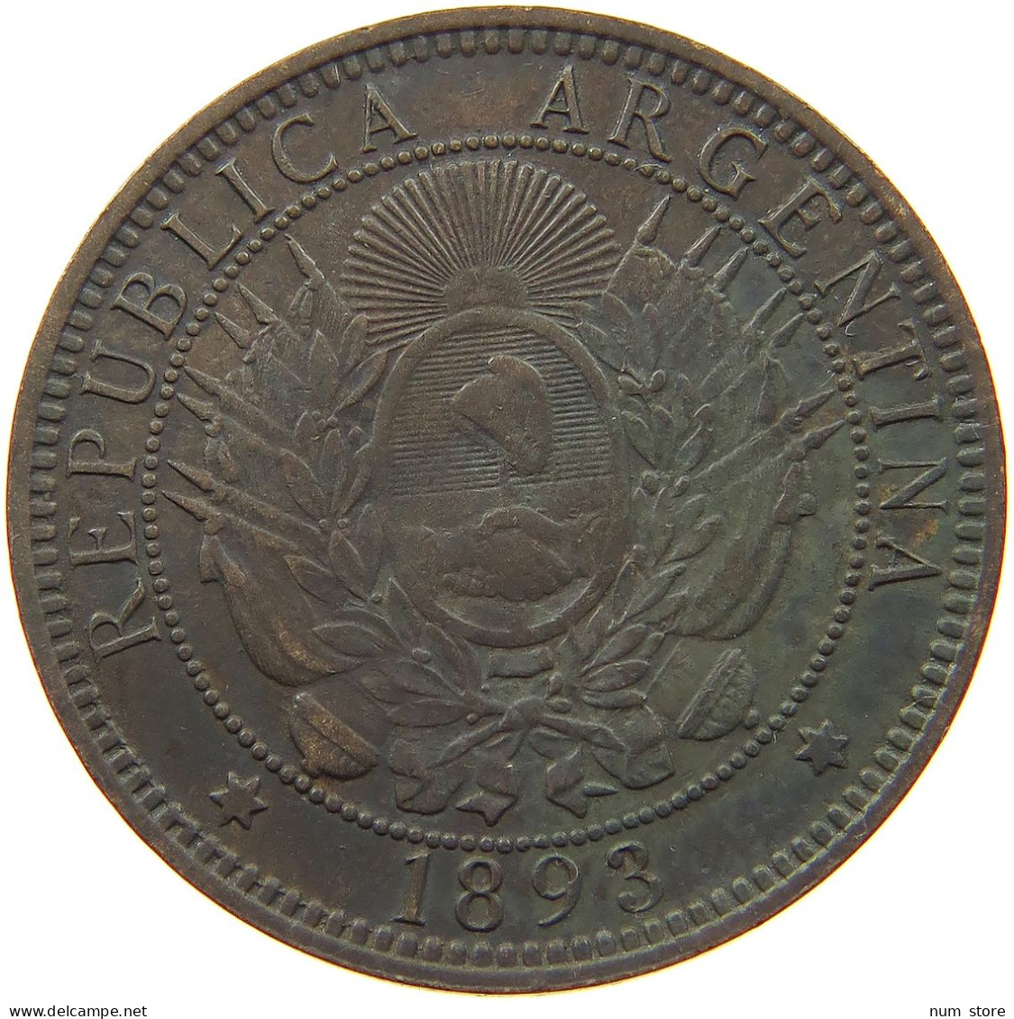 ARGENTINA 2 CENTAVOS 1893 #a007 0393 - Argentine