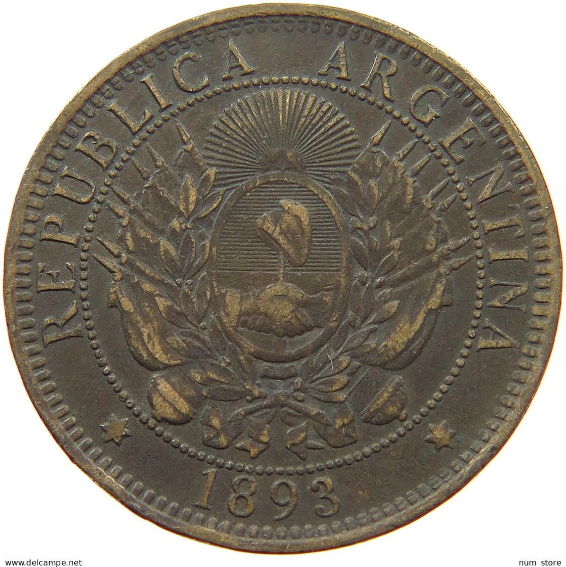 ARGENTINA 2 CENTAVOS 1893 #a007 0123 - Argentine