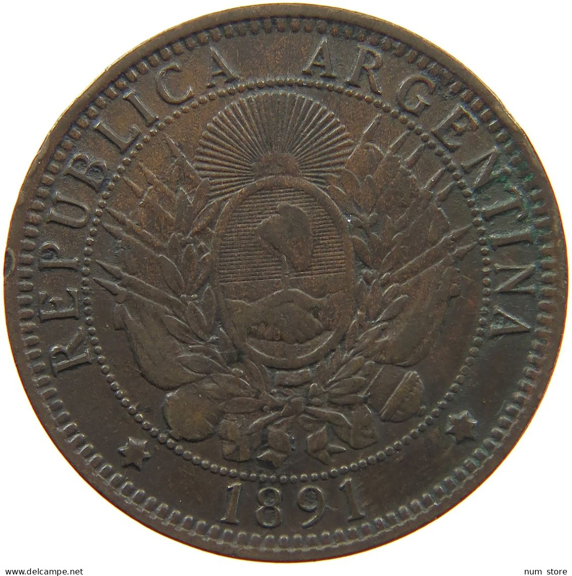 ARGENTINA 2 CENTAVOS 1891 #c021 0089 - Argentine