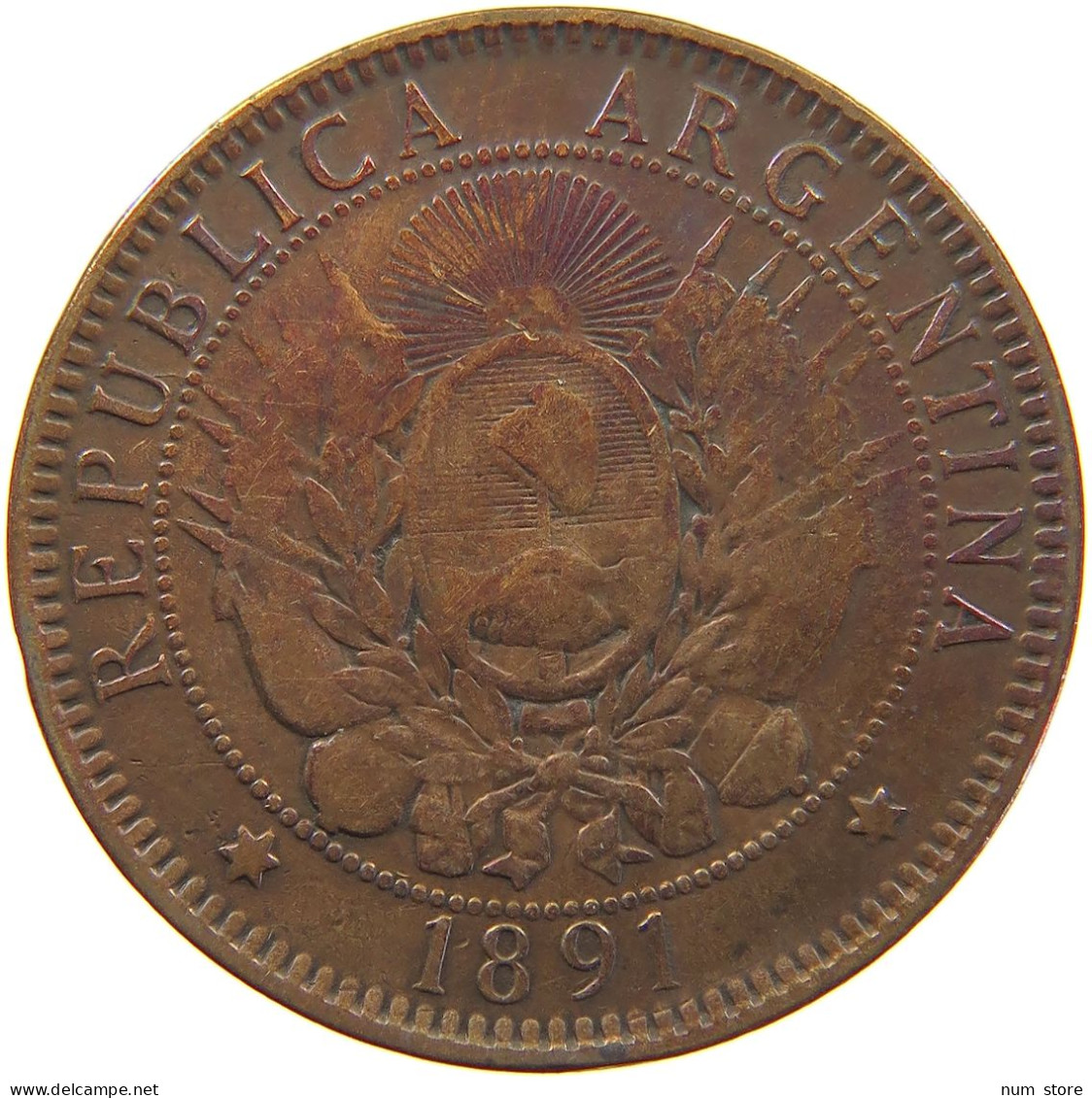 ARGENTINA 2 CENTAVOS 1891 #c046 0179 - Argentine