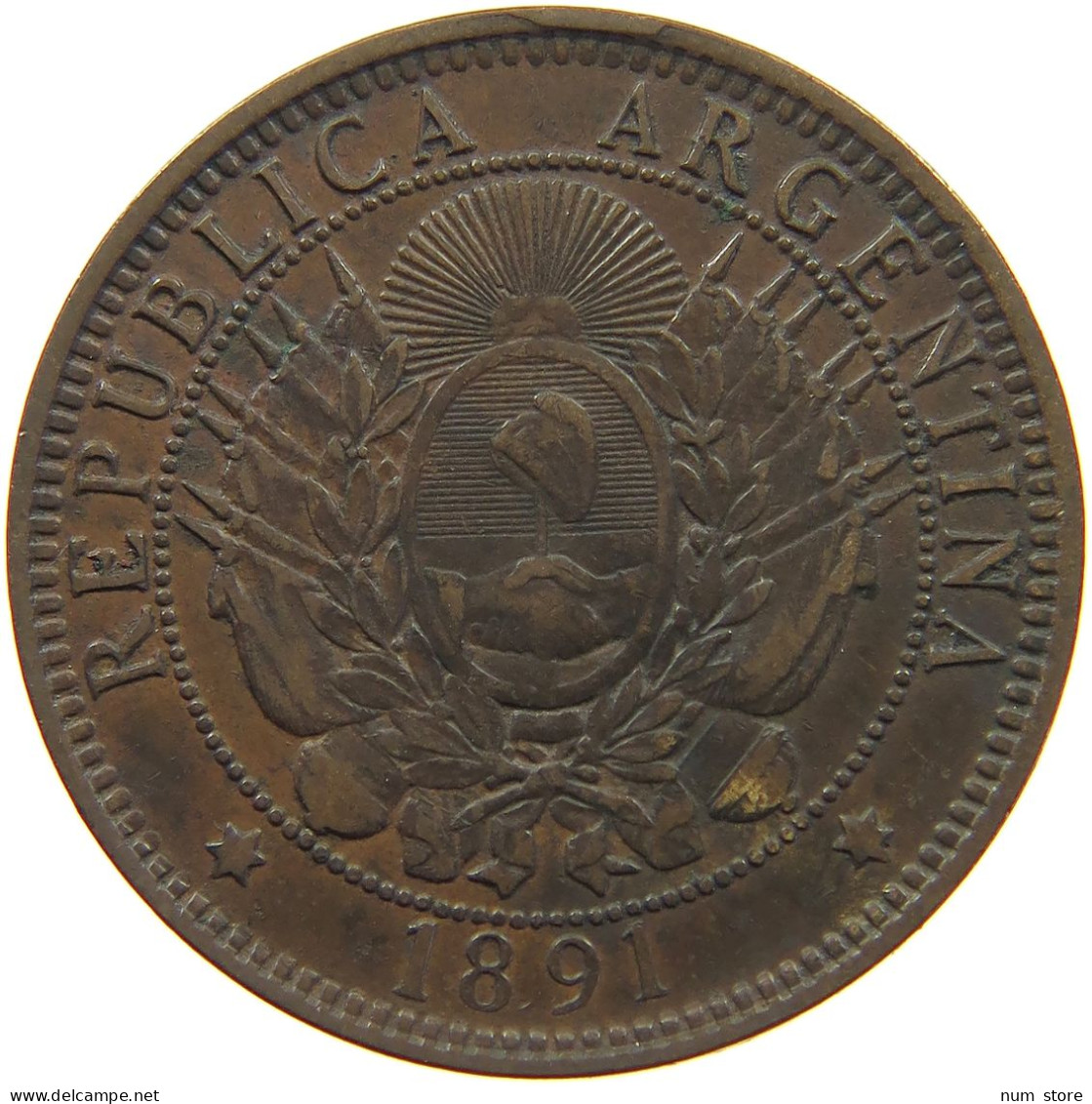 ARGENTINA 2 CENTAVOS 1891 #c021 0085 - Argentine