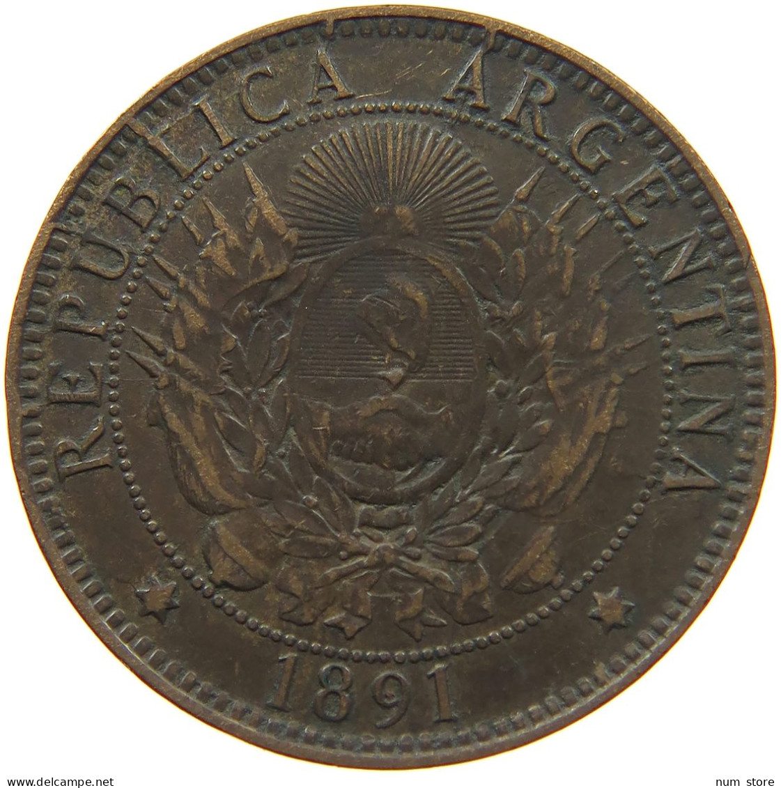 ARGENTINA 2 CENTAVOS 1891 #c009 0195 - Argentine