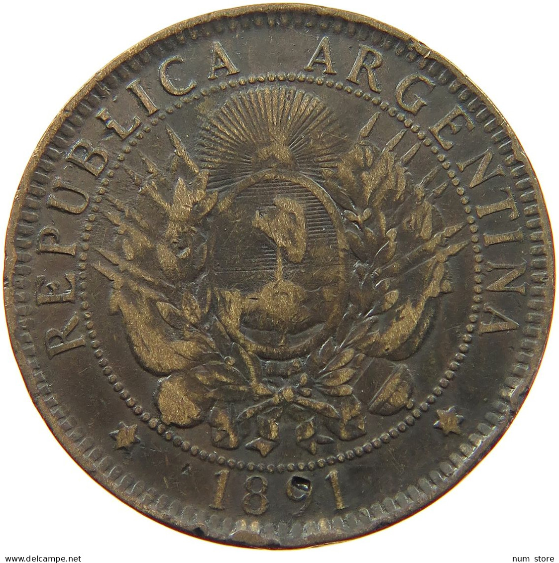 ARGENTINA 2 CENTAVOS 1891 #a007 0119 - Argentine