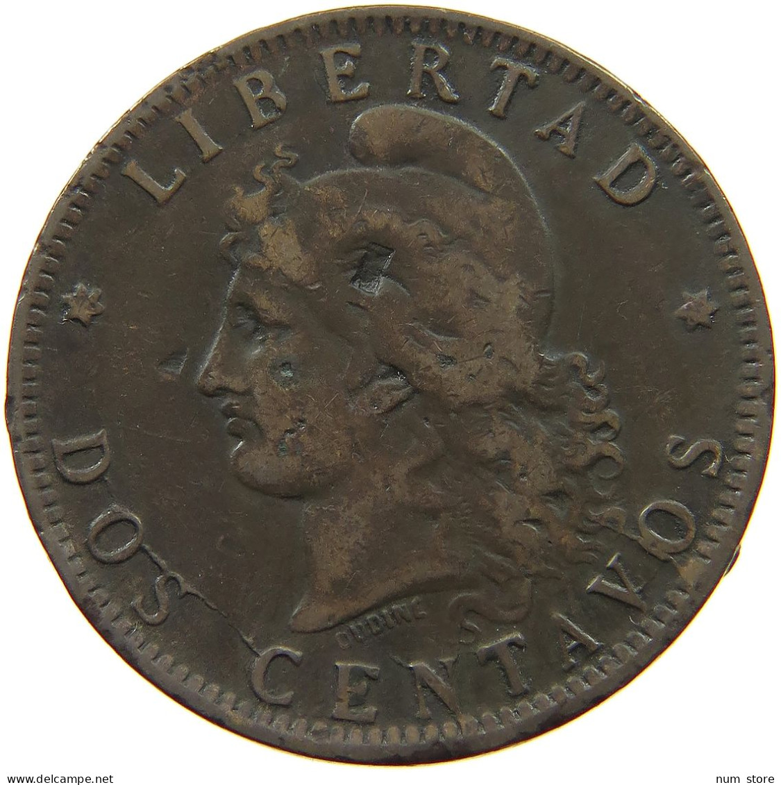 ARGENTINA 2 CENTAVOS 1891 #a007 0407 - Argentine