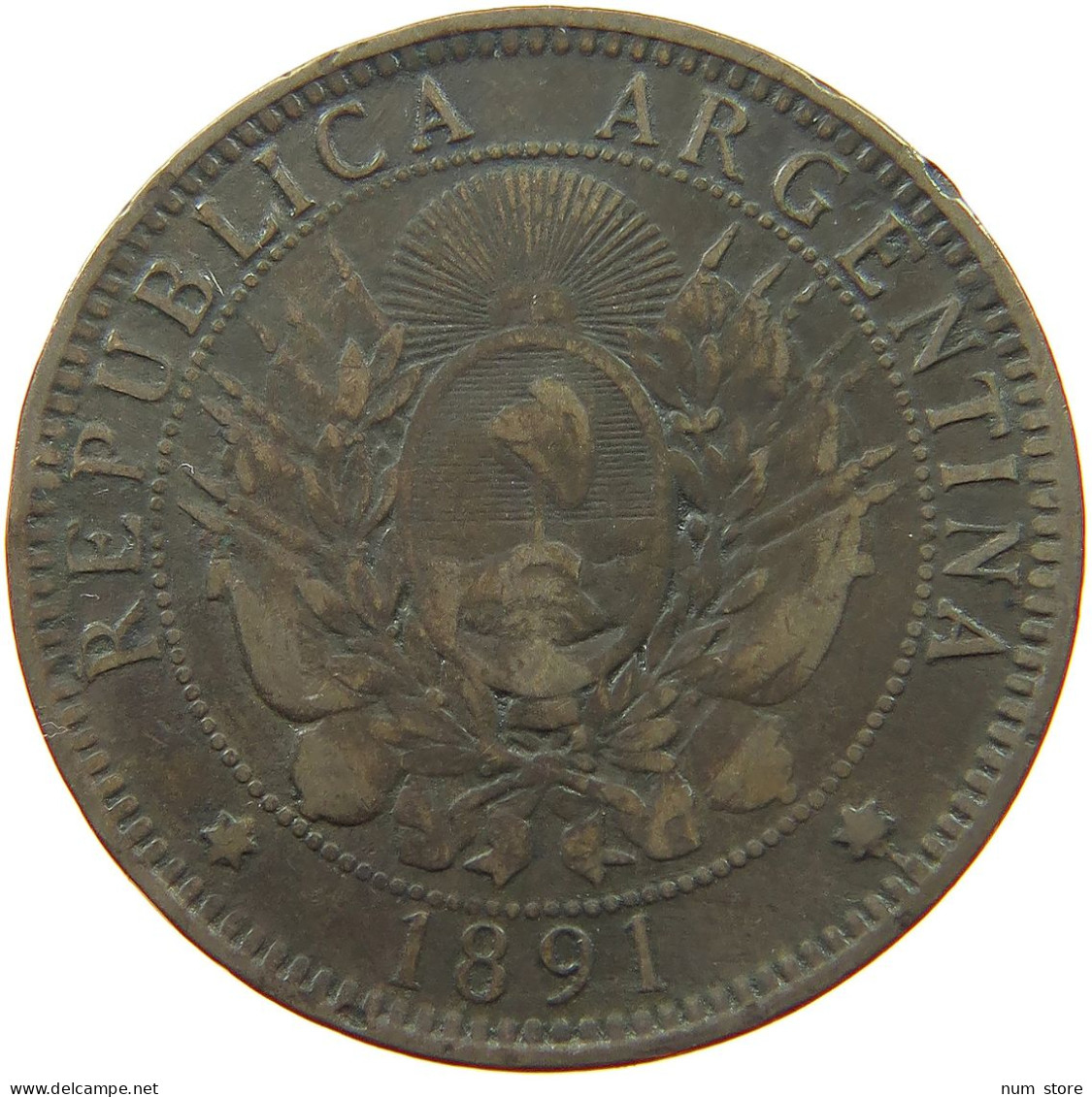 ARGENTINA 2 CENTAVOS 1891 #a007 0407 - Argentine