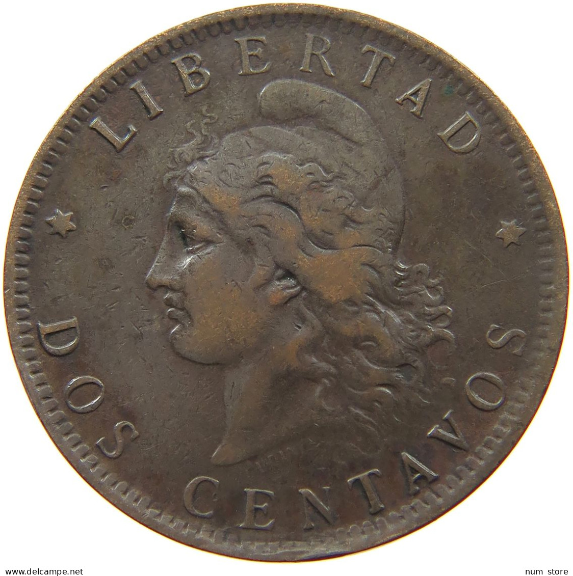 ARGENTINA 2 CENTAVOS 1890 #s077 0053 - Argentine