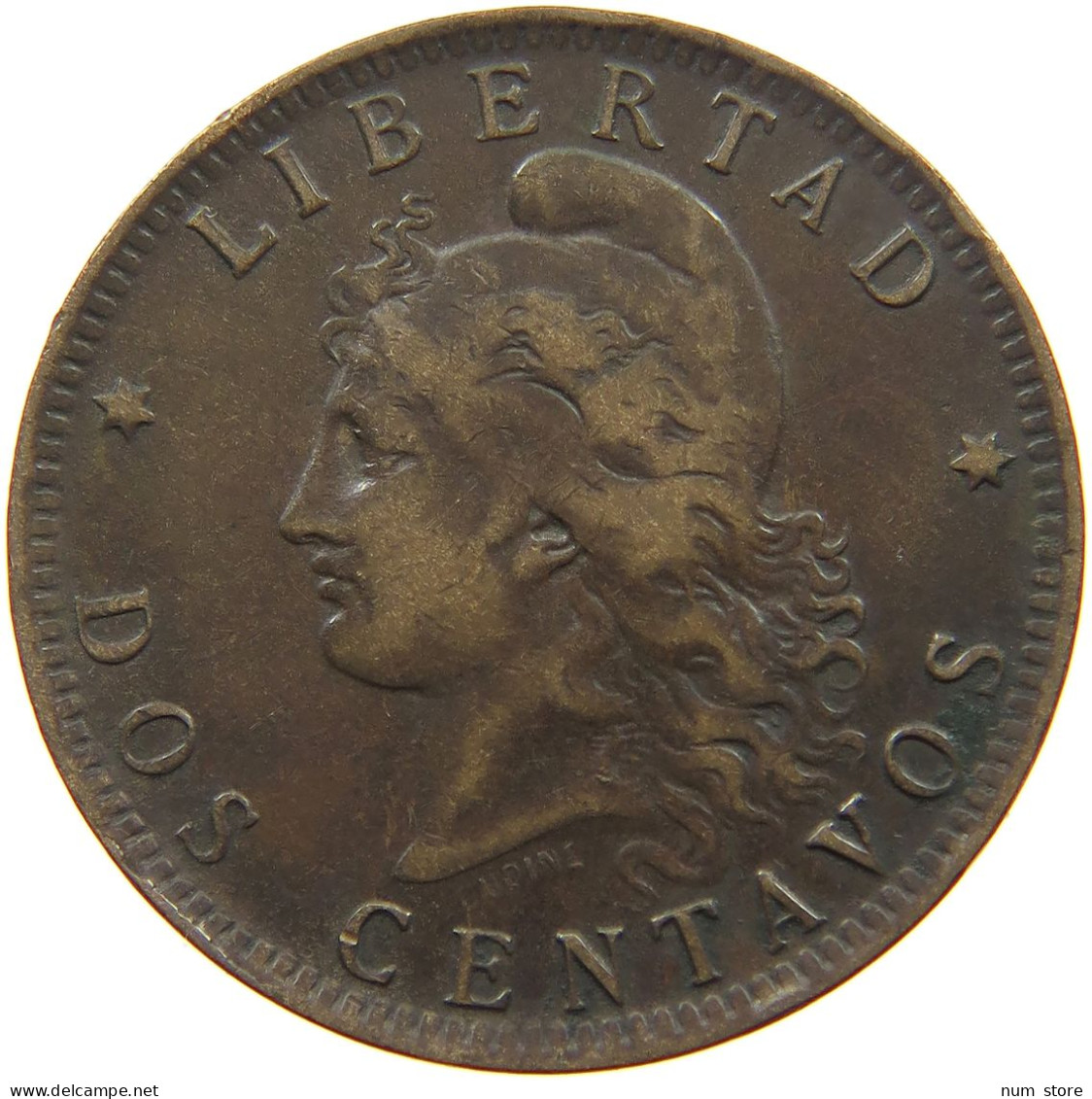 ARGENTINA 2 CENTAVOS 1890 #a091 1051 - Argentine