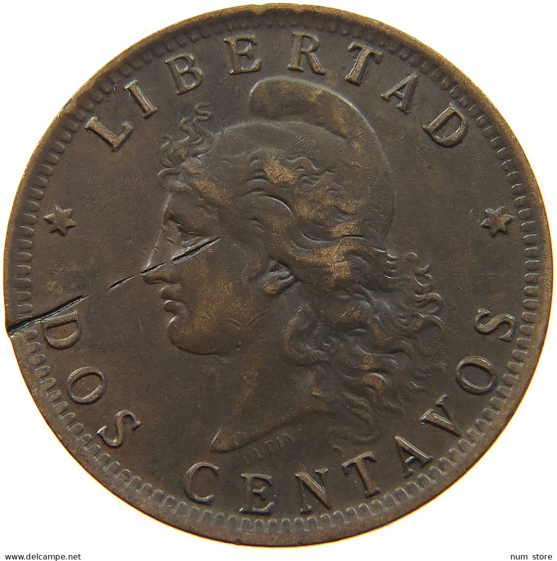 ARGENTINA 2 CENTAVOS 1890 #a007 0115 - Argentine