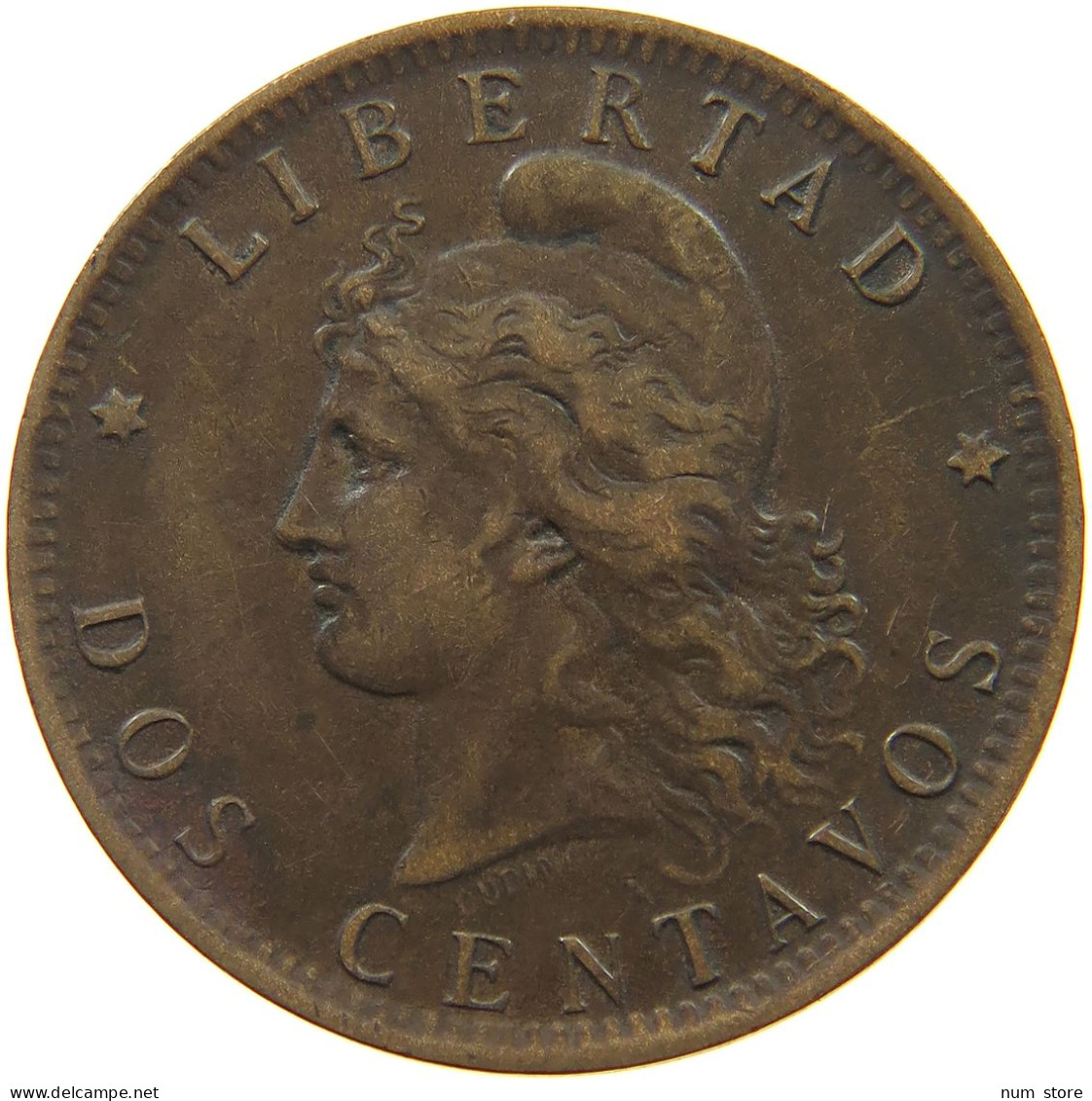 ARGENTINA 2 CENTAVOS 1890 #a066 0045 - Argentine