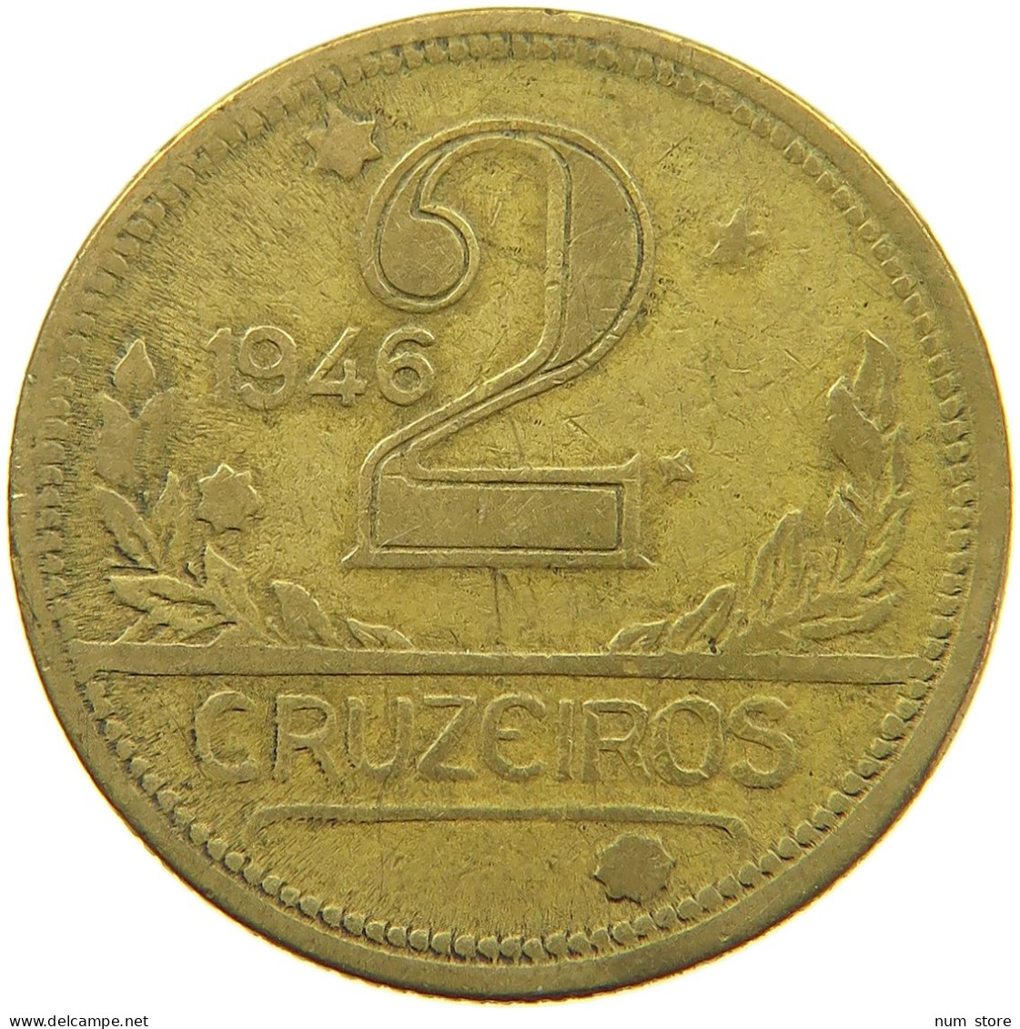 BRAZIL 2 CRUZEIROS 1946 #s054 0061 - Brésil