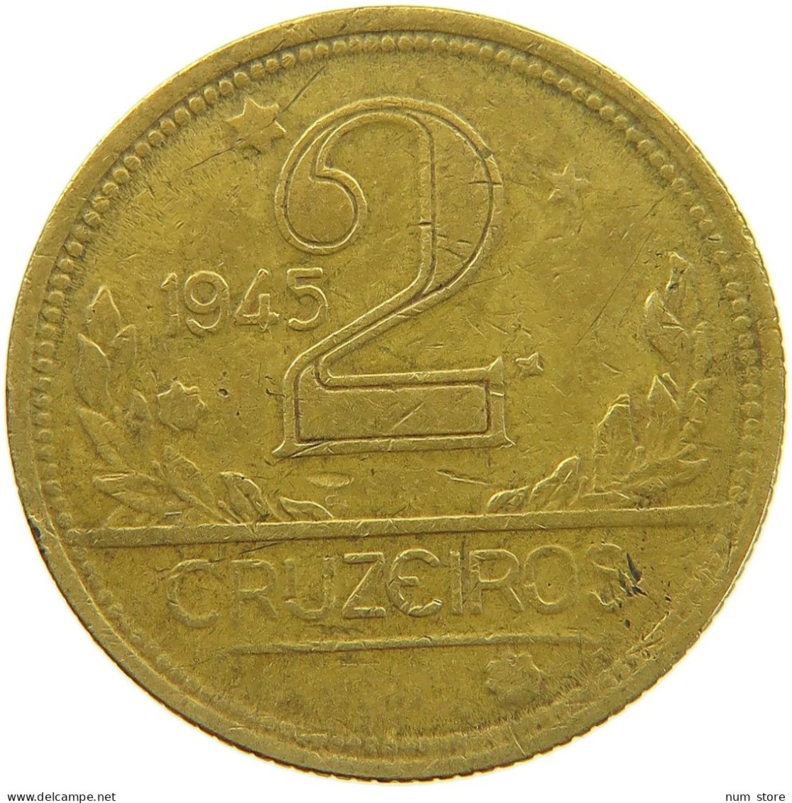 BRAZIL 2 CRUZEIROS 1945 #c075 0441 - Brésil