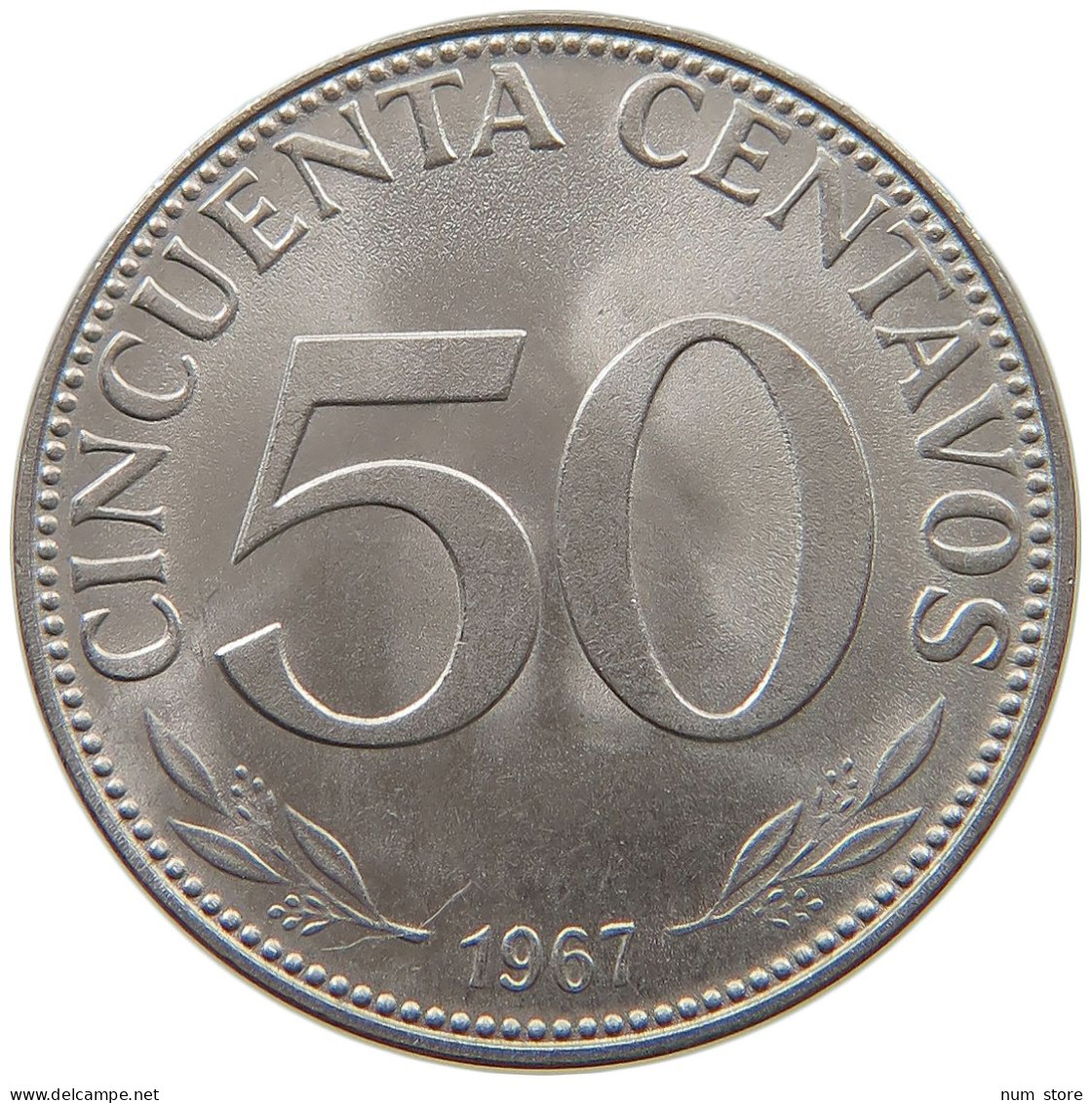 BOLIVIA 50 CENTAVOS 1967 TOP #s061 0351 - Bolivie