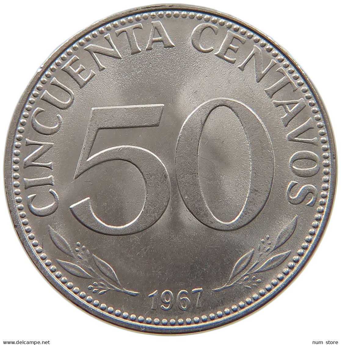 BOLIVIA 50 CENTAVOS 1967 TOP #s061 0353 - Bolivie