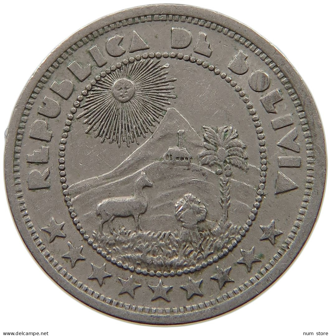 BOLIVIA 10 CENTAVOS 1937 #a089 0727 - Bolivia