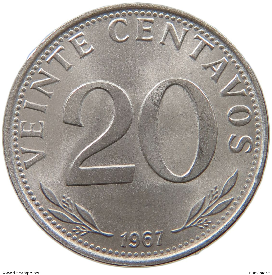 BOLIVIA 20 CENTAVOS 1967 TOP #s061 0423 - Bolivia