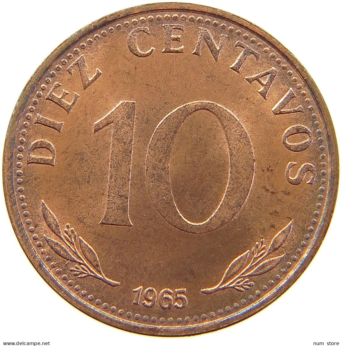 BOLIVIA 10 CENTAVOS 1965 TOP #s062 0339 - Bolivië