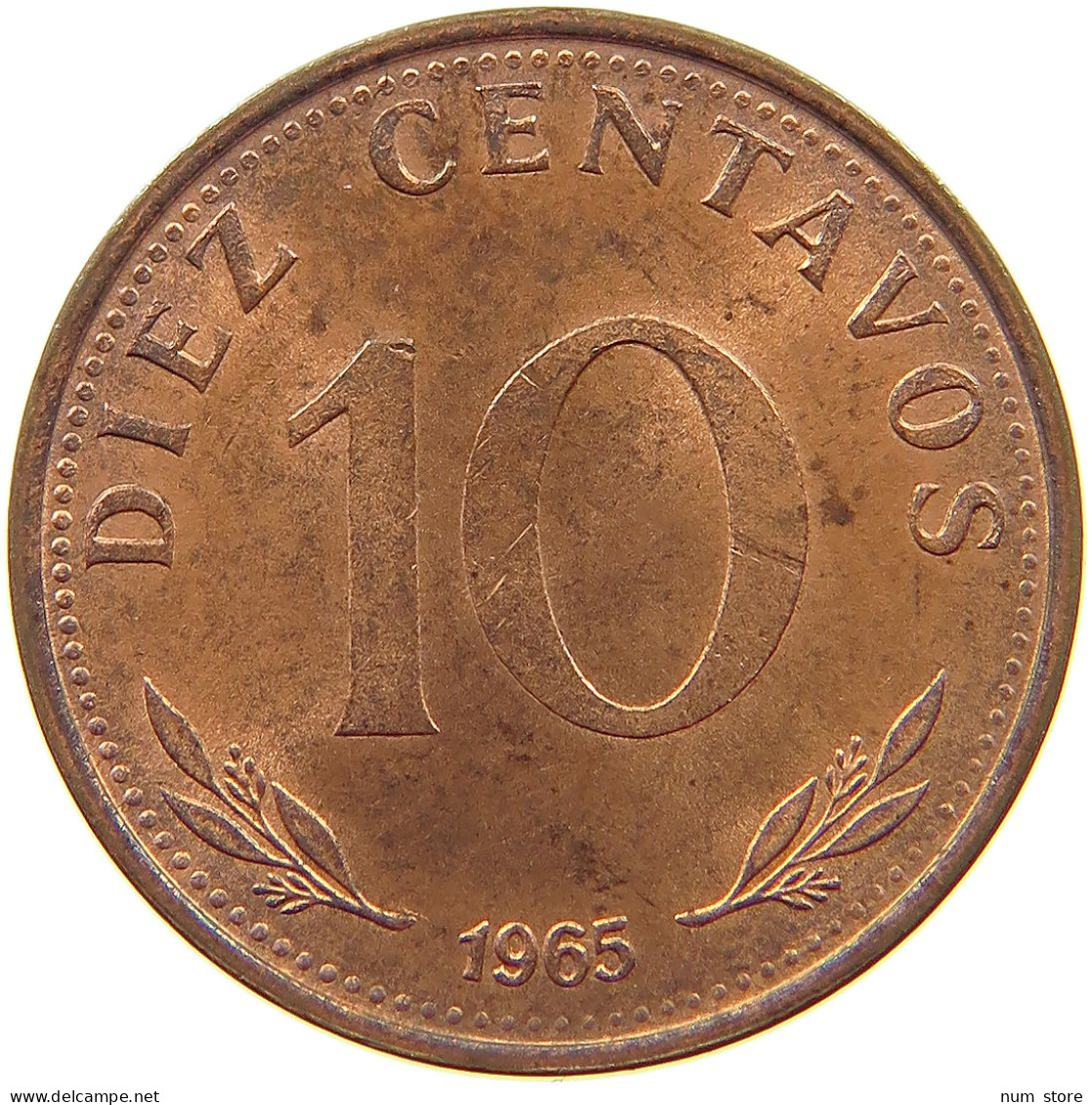 BOLIVIA 10 CENTAVOS 1965 TOP #s062 0341 - Bolivia