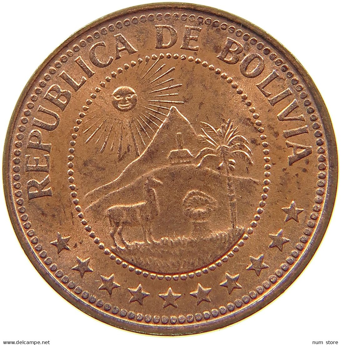 BOLIVIA 10 CENTAVOS 1965 TOP #s062 0341 - Bolivië