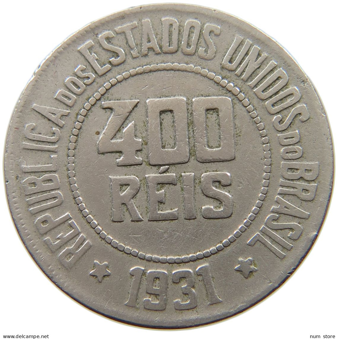BRAZIL 400 REIS 1931 #s034 0123 - Brésil