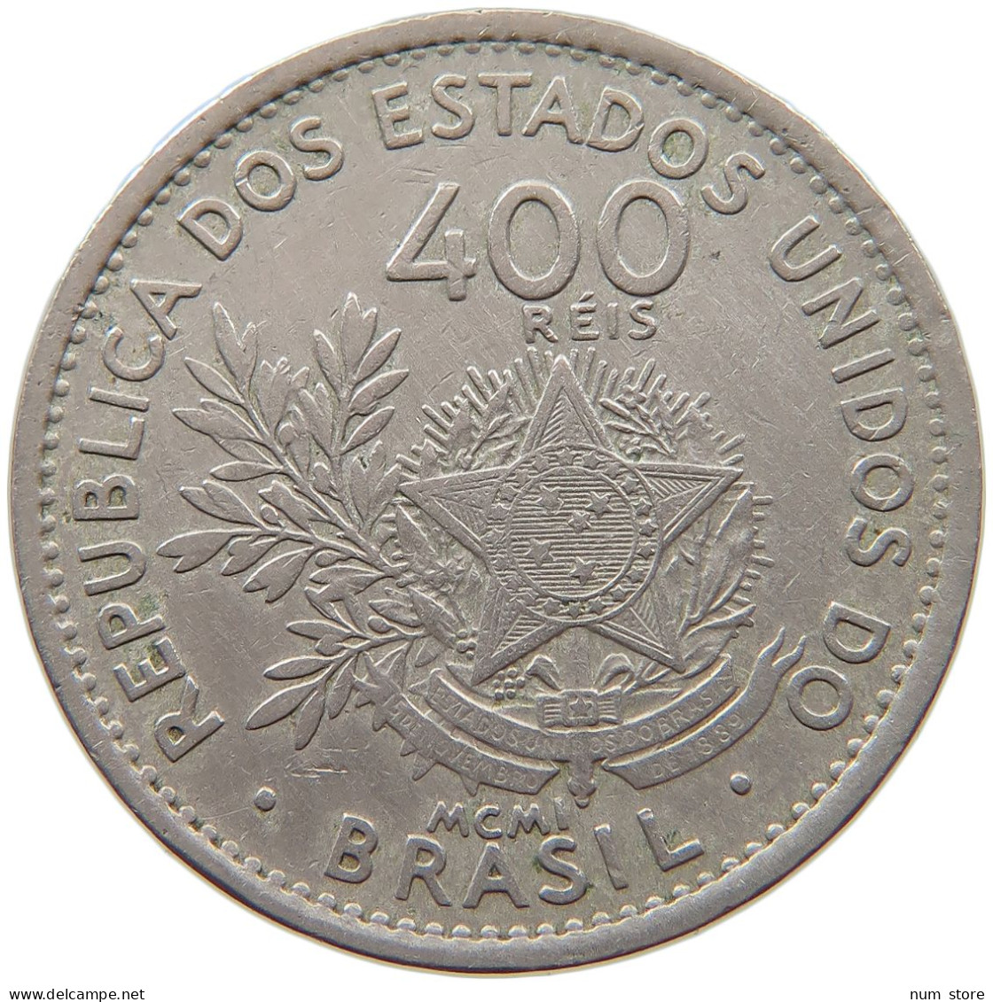 BRAZIL 400 REIS 1901 #s008 0425 - Brésil