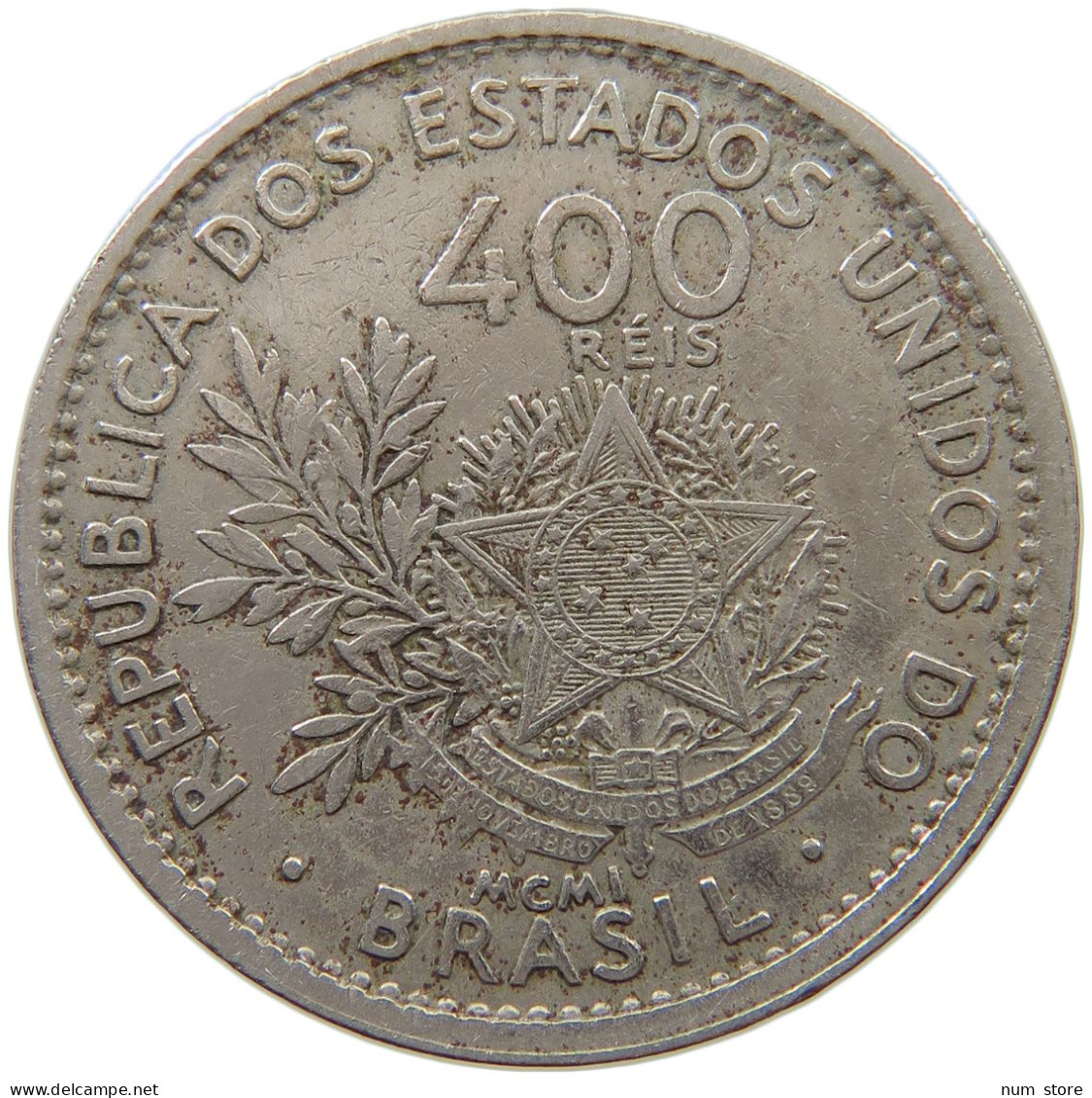 BRAZIL 400 REIS 1901 #a087 0865 - Brésil