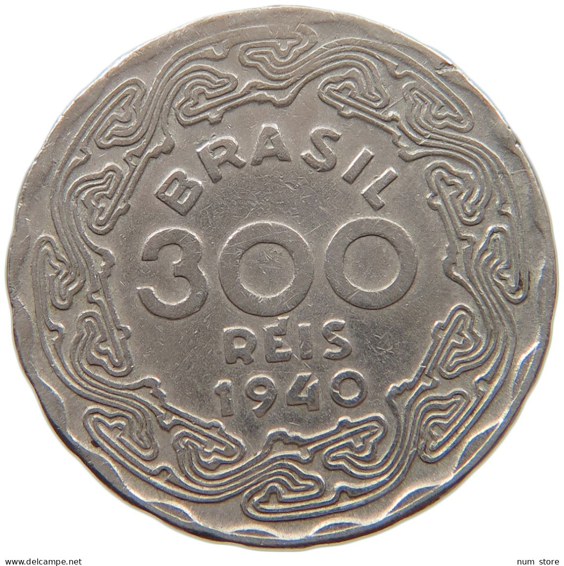 BRAZIL 300 REIS 1940 #s056 0141 - Brésil