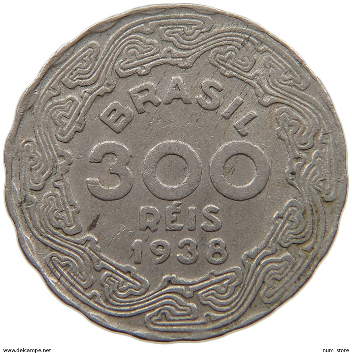 BRAZIL 300 REIS 1938 #s054 0415 - Brésil