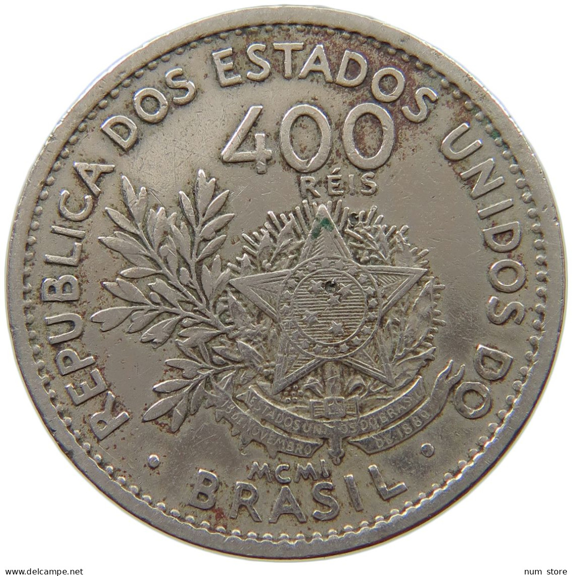 BRAZIL 400 REIS 1901 #a087 0857 - Brésil