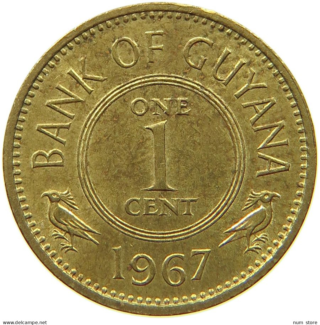 GUYANA 1 CENT 1967 TOP #s066 0785 - Guyana