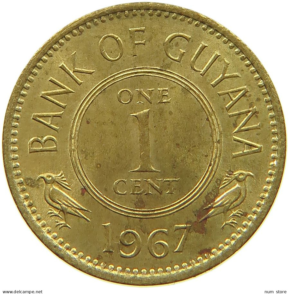 GUYANA 1 CENT 1967 #s080 0365 - Guyana