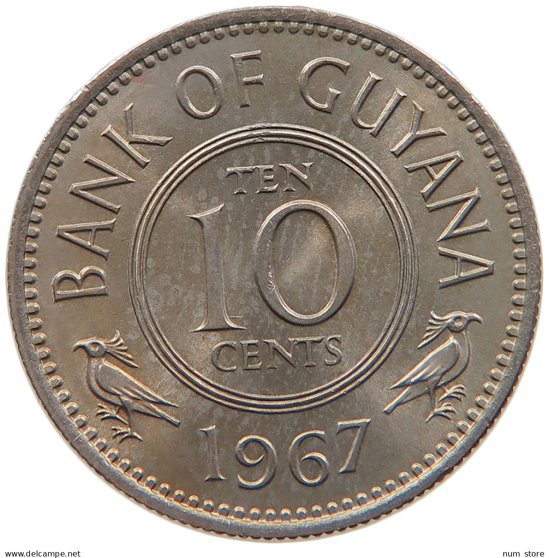 GUYANA 10 CENTS 1967 TOP #a080 0581 - Guyana